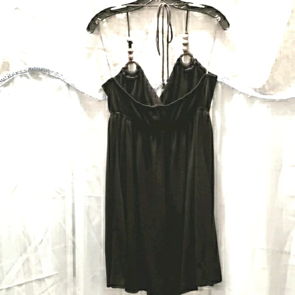 SOPRANO BLACK HALTER DRESS SZ M